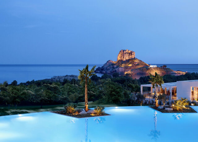 Night view of resort